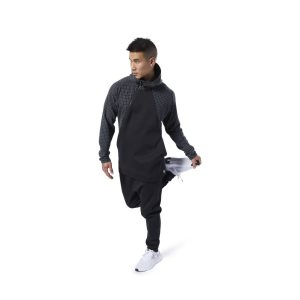 Reebok Training Supply Kapuzenpullover Herren - Schwarz - DE 126-VET